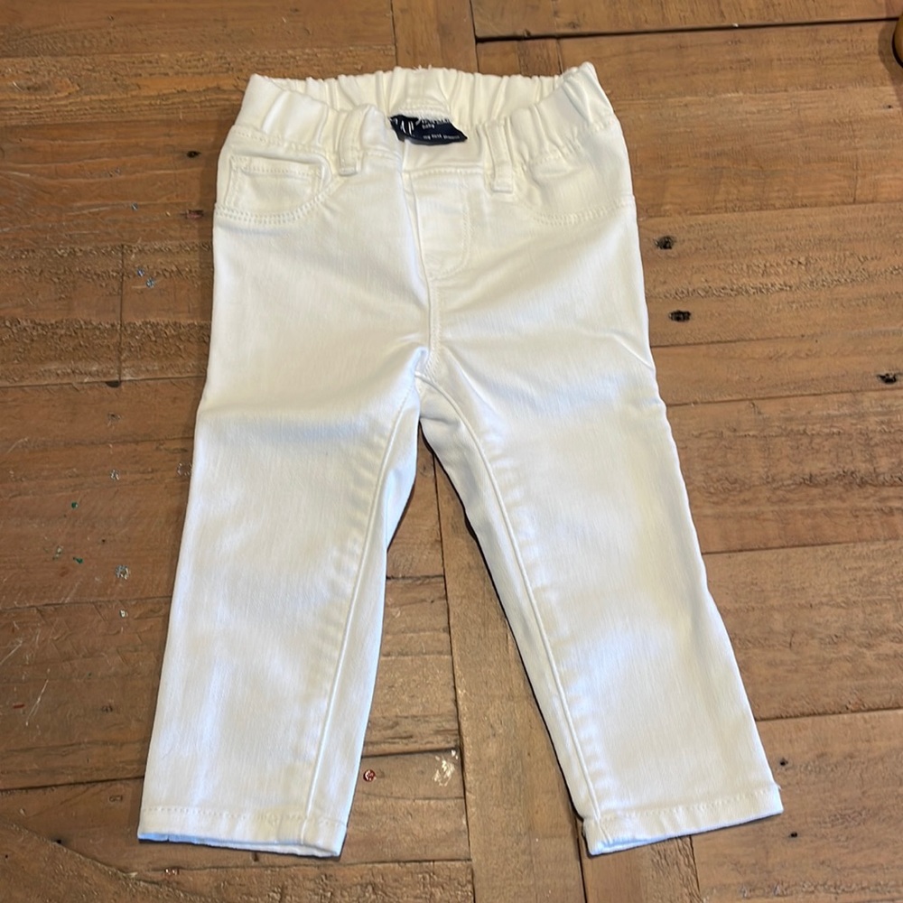 Baby’s first Jeggings - Girls Baby Gap Denim - White 12-18M